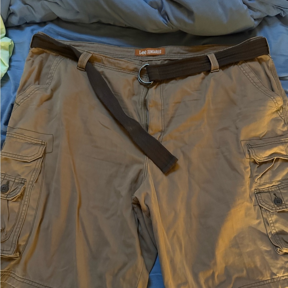 Lee Men's Cargo Shorts with Belt - Brown